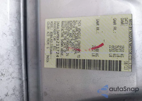 2014 Nissan Altima 2.5 S from USA, damaged, VIN 1N4AL3AP9EN211724